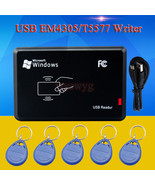 USB 125KHz RFID EM4305 T5577 Card Reader/Writer Copier Programmer 5x R/W... - $32.08 CAD
