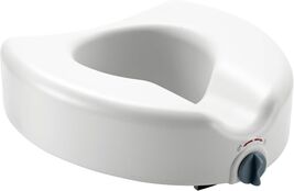 Medline 5&quot; Raised Toilet Seat with Lock, White 400 lb For Elderly &amp; Disa... - $38.00