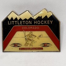 Littleton Colorado Ice Hockey League Enamel Lapel Hat Pin Sports Pinback - $5.95