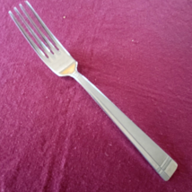 Oneida Amsterdam Stainless Flatware Dinner Fork 8 1/4&quot; Glossy Frosted Ac... - £4.73 GBP