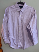 Purple Pastel 16/33 BUTTONED DOWN Dress Shirt-Classic Fit Cotton Mens L/... - £13.25 GBP