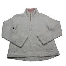 Old Navy Sweater Womens S White 1/4 Zip Fluffy Fleece Cozy Winter Pullover - $22.65