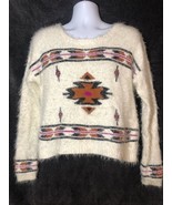 Billabong White Aztec Pattern Knit Sweater Size M/M  Style JV027LAT  RN ... - $27.72