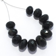 45,50 cts perles d&#39;onyx noir naturel briolette pierres précieuses lâches 8... - £8.83 GBP