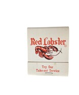 Vintage Matchbook Red Lobster Restaurant White Full Unstruck Advertising - $206.50 MXN