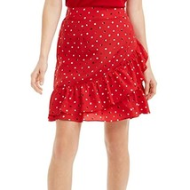 MSRP $60 Maison Jules Womens Printed Ruffled Skirt Red Size Small - £7.77 GBP