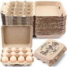 Paper Egg Cartons – Pulp Egg Cartons 50 Pcs Natural Paper Pulp Farm Fres... - $69.99+