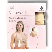 NEW Simple Wishes All-in-One SuperMom Nursing and Pumping Bralette Nude Large  - £18.19 GBP