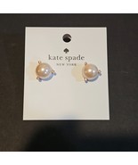 KATE SPADE Rise and Shine Blush Pearl and Rose Gold Stud Earrings NEW - $26.94 CAD