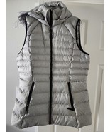 LULULEMON GRAY INSULATED GOOSE DOWN VEST JACKET WITH DETACHABLE HOOD - S... - $204.20 CAD