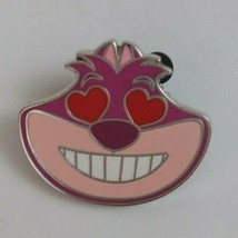Disney Alice in Wonderland Cheshire Cat Emoji Love Heart Eyes Trading Pin - £3.51 GBP