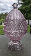  Hobnail Pink Covered Egg Candy Dish  - £30.84 GBP