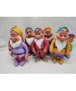 Set Of (7) Vintage Snow White Seven Dwarves Rubber Plastic Posable Figur... - €29,95 EUR