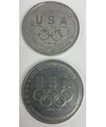 Lot of 2 x Commemorative Coin 1996 Atlanta OLYMPIC Olympics CYCLING ROWI... - £14.00 GBP