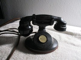 Antique Western Electric Non Dial Desk Telephone Type  E-1 Handset working - $148.49