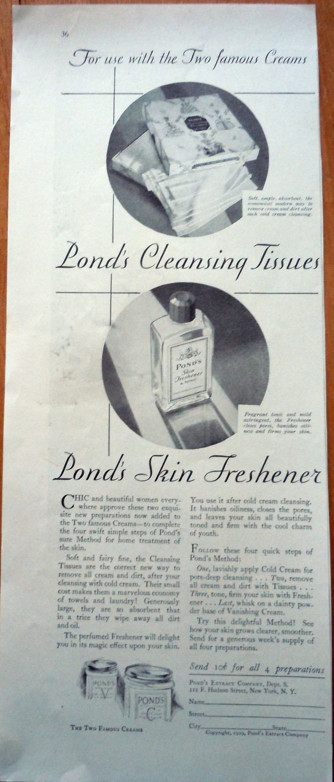 Ponds Face Cream Print Magazine Advertisement 1930s - $4.99