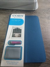 NEW COBY 7-8&quot; TABLET CASE. Includes stylus &amp; cloth. Reversible, Blue/Pink - £9.29 GBP