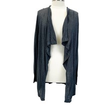Tommy Bahama Womens L Cardigan Sweater Open Front Waterfall Charcoal - £26.99 GBP