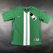 NEW Nike T Shirt Jersey Youth Boys S (8) Green White Striped V Neck Dry Dri Fit - £18.68 GBP