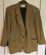 Womens Plus 22W Jones New York Black/Yellow Single Breasted Blazer Jacke... - $28.71