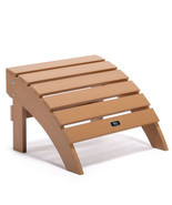 Adirondack Ottoman Footstool All-Weather and Fade-Resistant Plastic Wood - £66.89 GBP