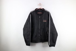 Vintage Harley Davidson Mens 3XL Spell Out Canada Quilted Bomber Jacket Black - £69.55 GBP