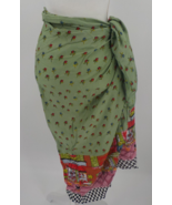 ANNE ORMSBY WOMENS 43x63&quot; SARONG SCARF &amp; HAIR TIE COVERUP MULTI 1 SIZE F... - £15.75 GBP