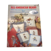 Vintage Cross Stitch Patterns, All American Bears Sports Minded, Alma Lynne - £8.47 GBP