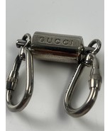 GUCCI Key ring Keychain Carabiner One Point Logo Charm Accessories - $140.32 CAD