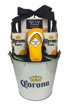 $50 Corona Beach Life Gift Bucket Designpac-Metal Bucket 2020! Hot sauce-Glasses - £27.81 GBP