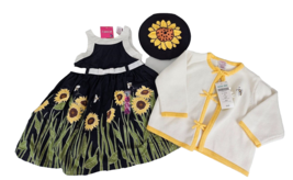 Vintage Gymboree 2004 Sunflower Fields Baby Toddler Girl NEW NWT Dress Set 12-18 - £54.50 GBP