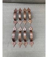 8-NOS Metal Hammered Copper Color DRAWER PULLS 5&quot; Cabinet Door Handles - $65.32 CAD