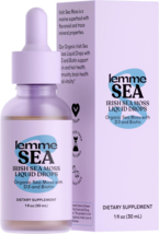 Irish Sea Moss Organic Liquid Drops with Vitamin D3 and Biotin for Trace... - $14.15