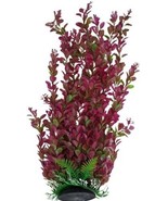 Maroon Aquarium or Pond 19"- 20" Plastic Plant (50cm) Extra Tall Fish Tank Decor - $22.72