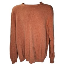Knit for J Crew 100% Cashmere Pullover Sweater Mens XL Burnt Orange Crew... - £31.02 GBP