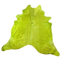 Dyed Lime Green Cowhide Rug Size: 8x7.5 feet D-934 - $296.01