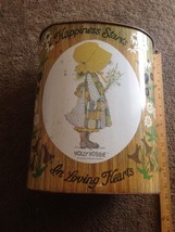 Vtg HOLLY HOBBIE Tin Trash Can American Greetings Wastebasket Cheinco Made USA - £27.45 GBP