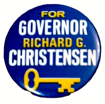 Dick Christiansen 1964 GOP Republican Governor Washington Campaign Pin B... - $6.20