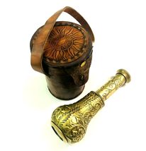 Royal Pirates Handicraft Antique Marine Telescope with Leather Case Dollond Lond - £35.20 GBP
