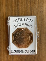 Sutter&#39;s Fort Bronze Medallion Sacramento California State Park - $10.00