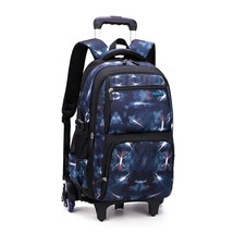 with Lunch Box Trolley School Bags Rolling Backpack for Boys Wheeled Bag... - £116.30 GBP