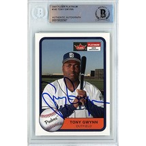 Authenticity Guarantee 
Tony Gwynn Auto San Diego Padres Signed 2001 Fleer Au... - £236.84 GBP