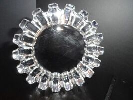 HEAVY CLEAR GLASS SPROCKET 7.5" DIAMETER  ASHTRAY image 2