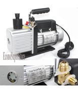 Single Stage Gas HVAC AC 5 CFM 1/3HP Rotary Vane Vacuum Pump R134a R22 R... - $141.79 CAD