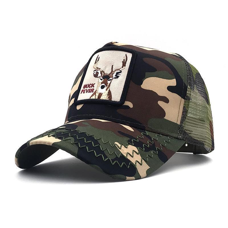 North American Wind Buck Buck Net Hat Street Shade Cap Embroidered Animal Baseba