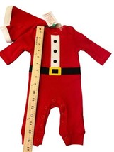 Newborn Infant Baby 2 Pc Santa Coverall Hat Set Just One You Carter&#39;s Christmas - £6.97 GBP