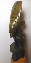 Vintage African Hand Carved Statue Man Wood  16&quot; - $48.51