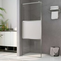 vidaXL Walk-in Shower Wall Half Frosted Glass 72in ESG Waterproof Home Decor - $344.49