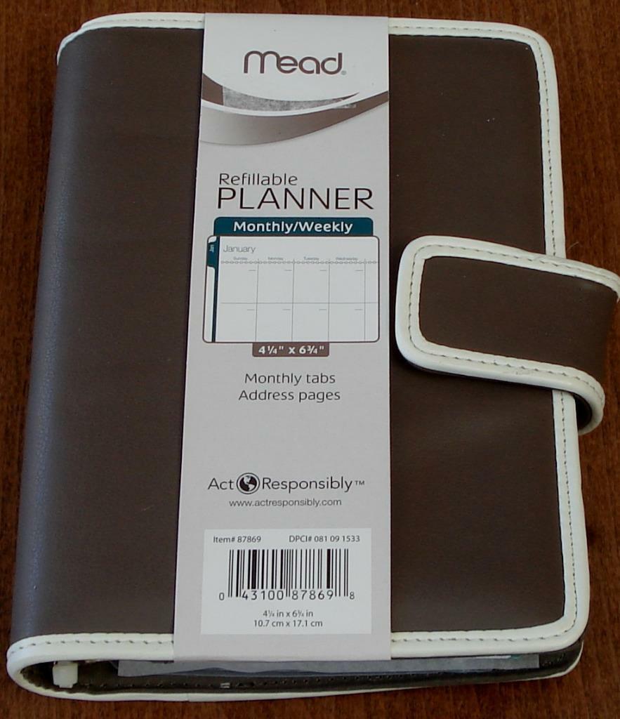 Mead Refillable Monthly / Weekly Planner - 4 1/4" x 6 3/4" - VARIOUS - BRAND NEW - $17.99