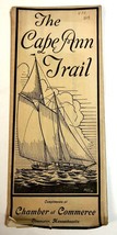 1930 Cape Ann Trail Chamber of Commerce Advertising Travel Map Brochure - £14.20 GBP